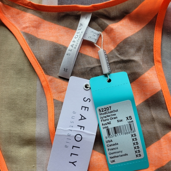 Seafolly Mod Club Zig Zag Maxi, NWT, Size XS - Picture 5 of 8